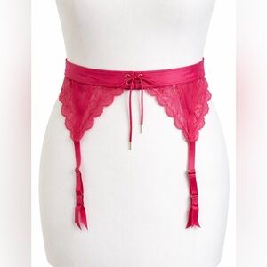 Victoria's Secret Pink Lace Garter Belt XS/S Satin Bridal Lingerie Valentine's